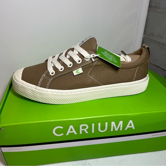 Cariuma Shoes - Cariuma Low Burnt Sand Canvas Contrast Thread Sneakers Women 8 Men’s 6.5
